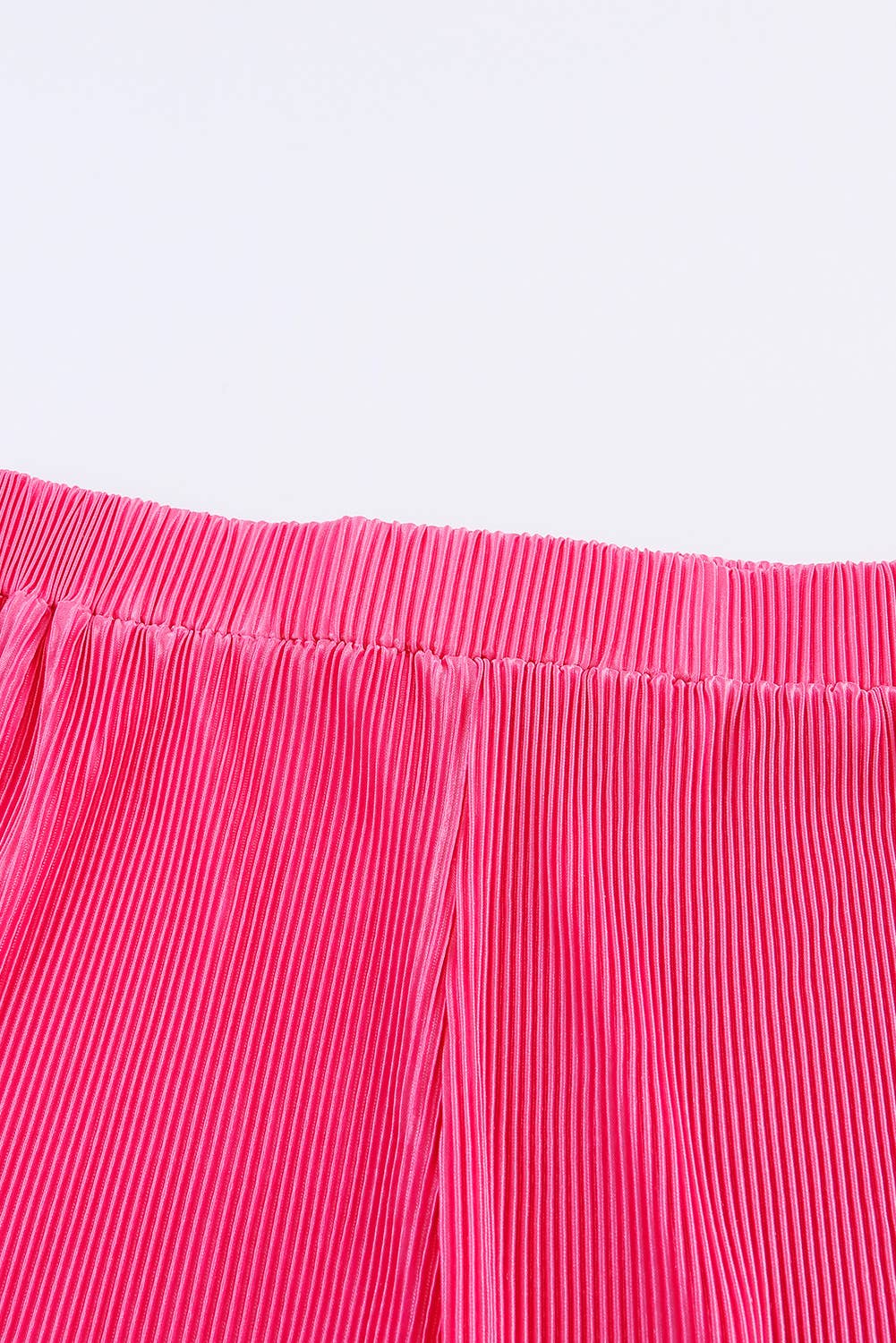 Pleated Shirt and High Waist Shorts Lounge Set