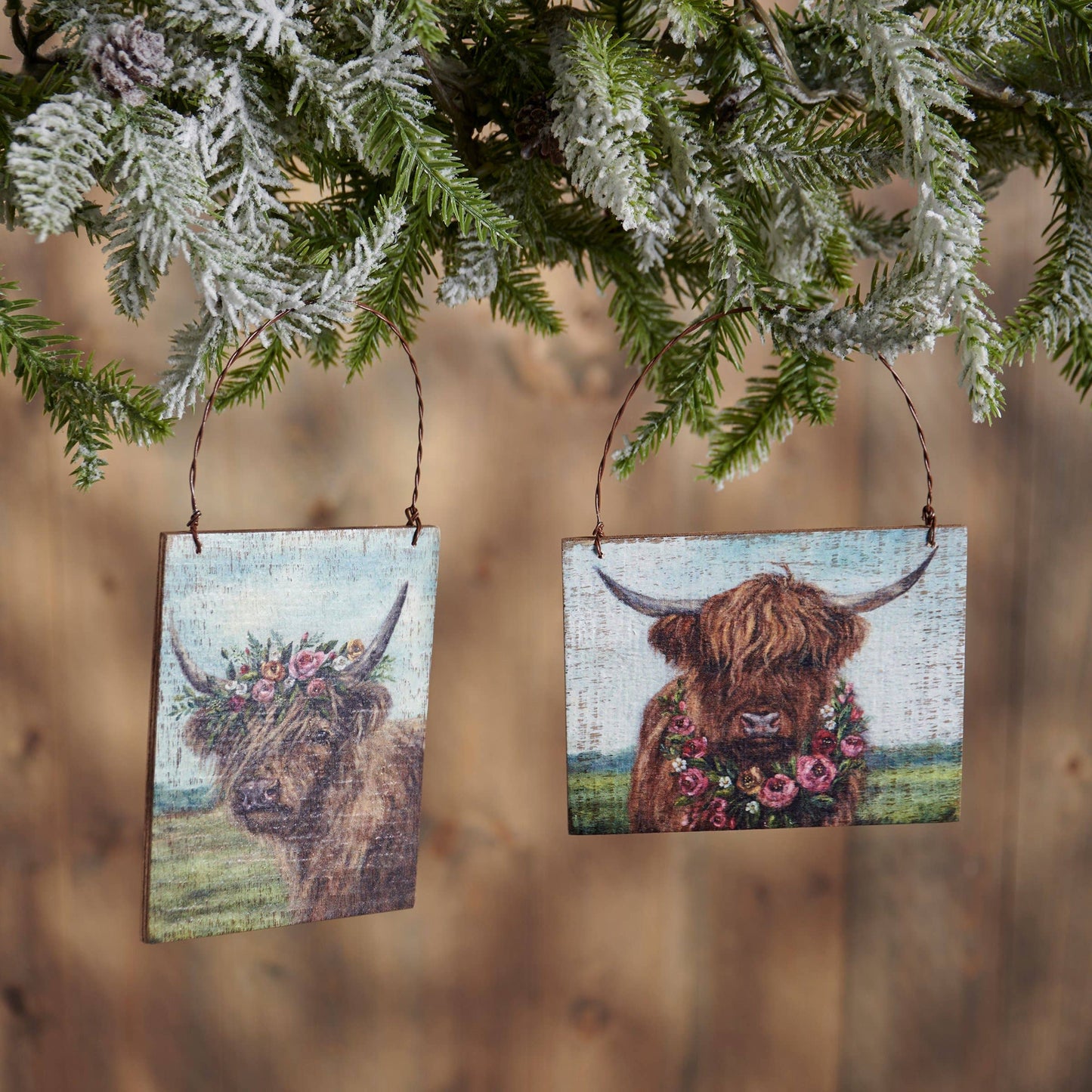Floral Highland Ornament Set