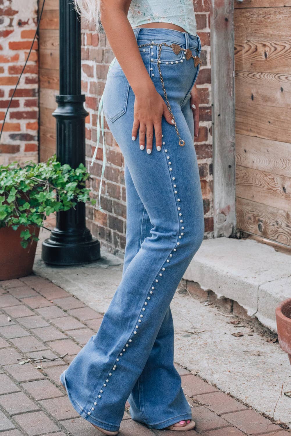 Pearl Boot Cut Denim Jeans