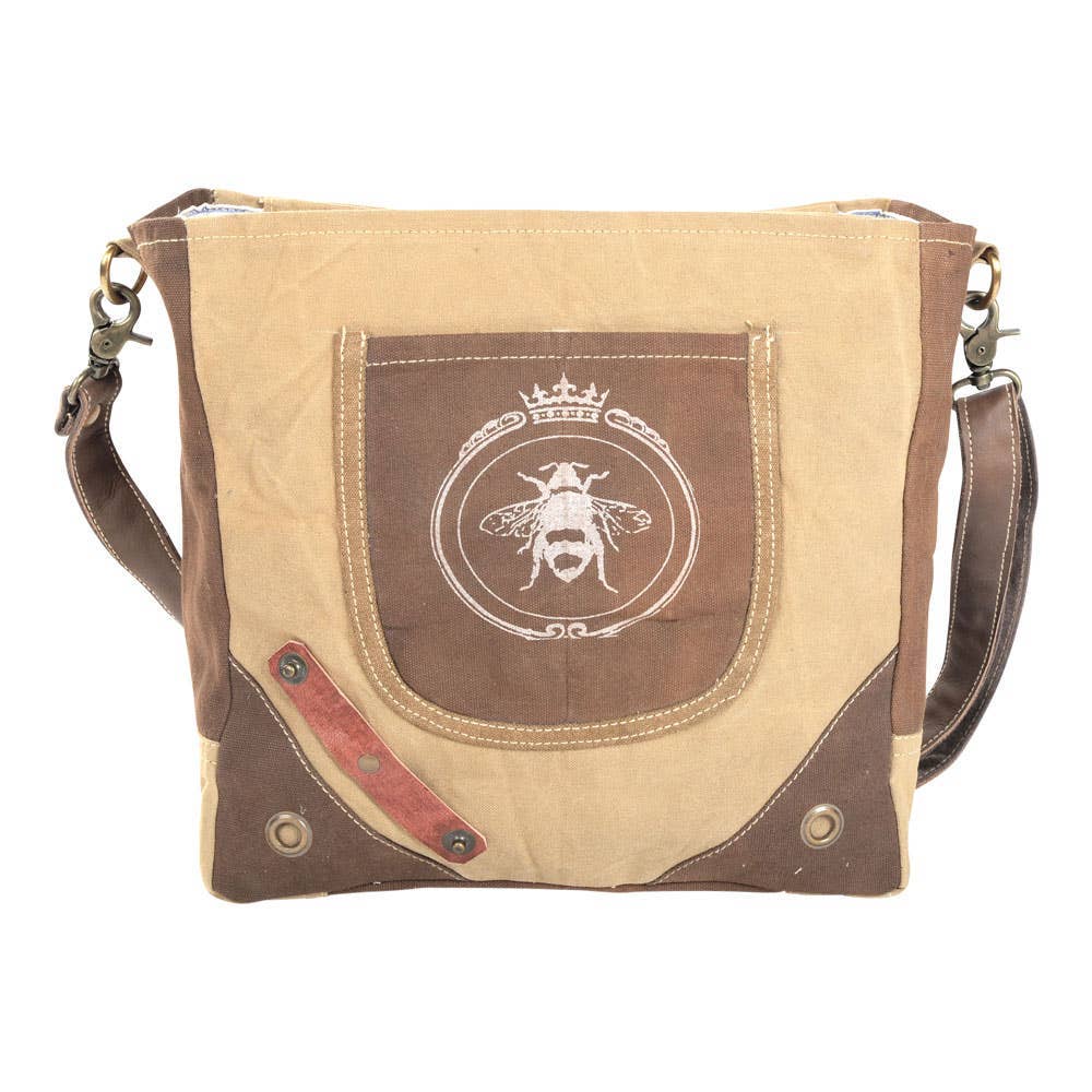 Bee Zippered Crossbody Bag