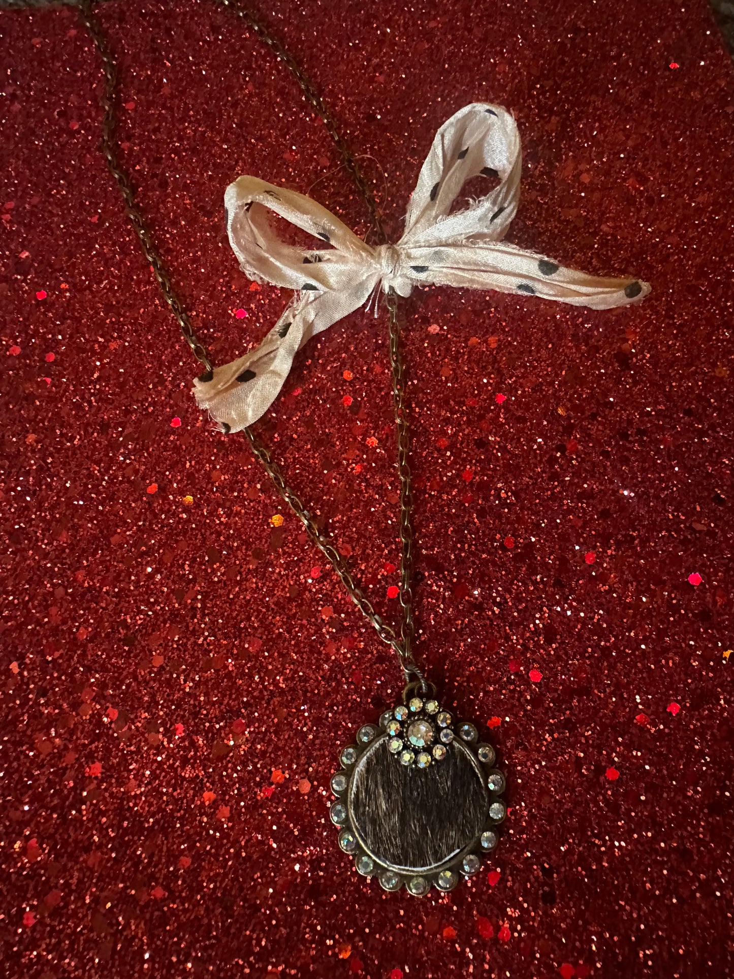 Genuine cowhide pendant necklaces