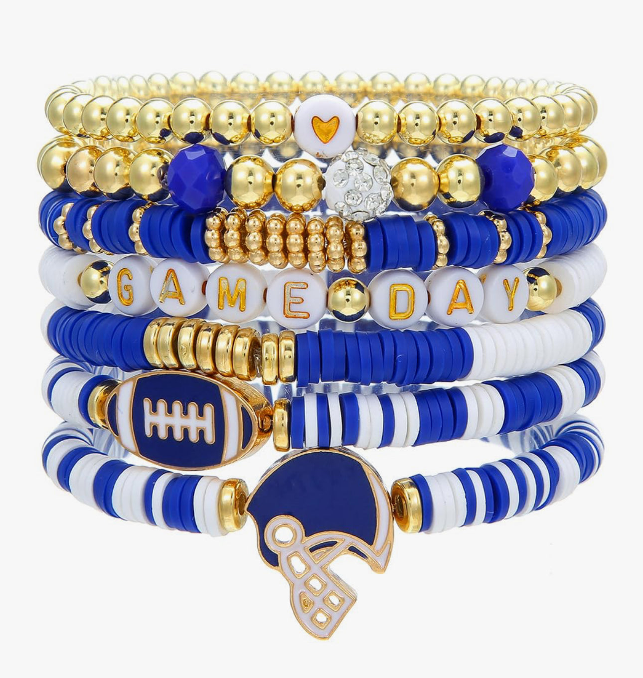 Game day bracelet stacks