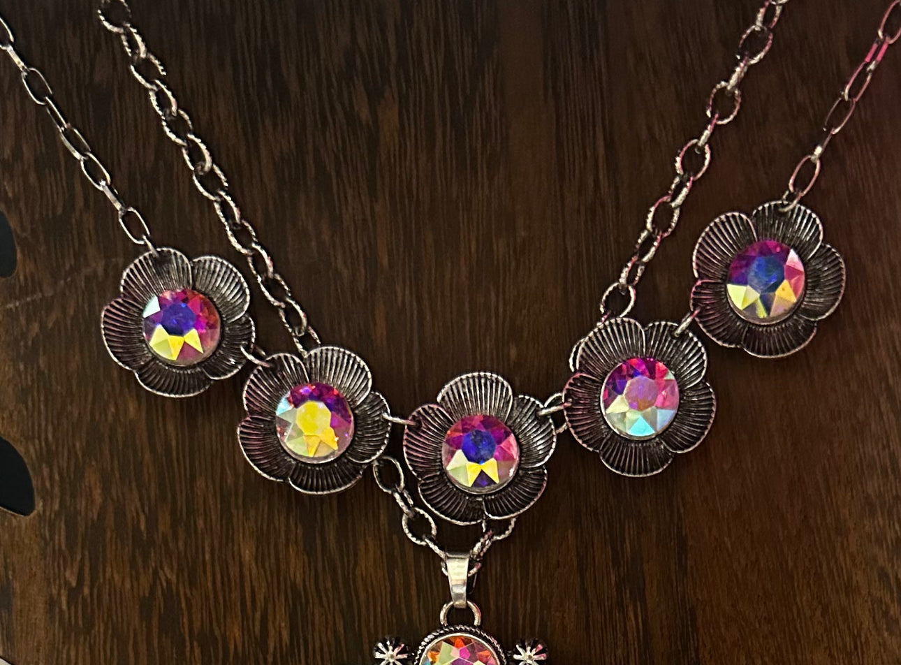 Ab rhinestone necklace!