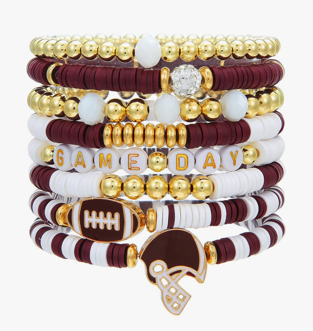 Game day bracelet stacks