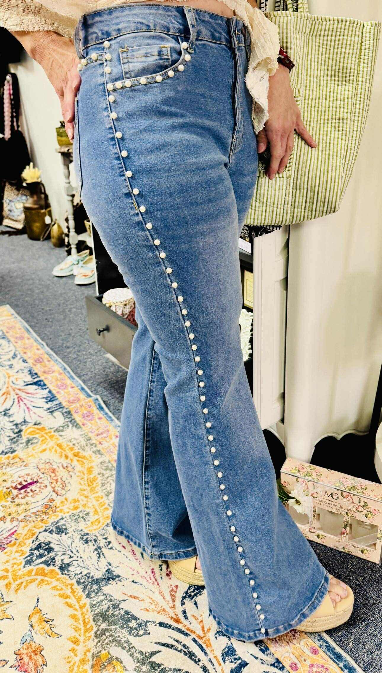 Pearl Boot Cut Denim Jeans
