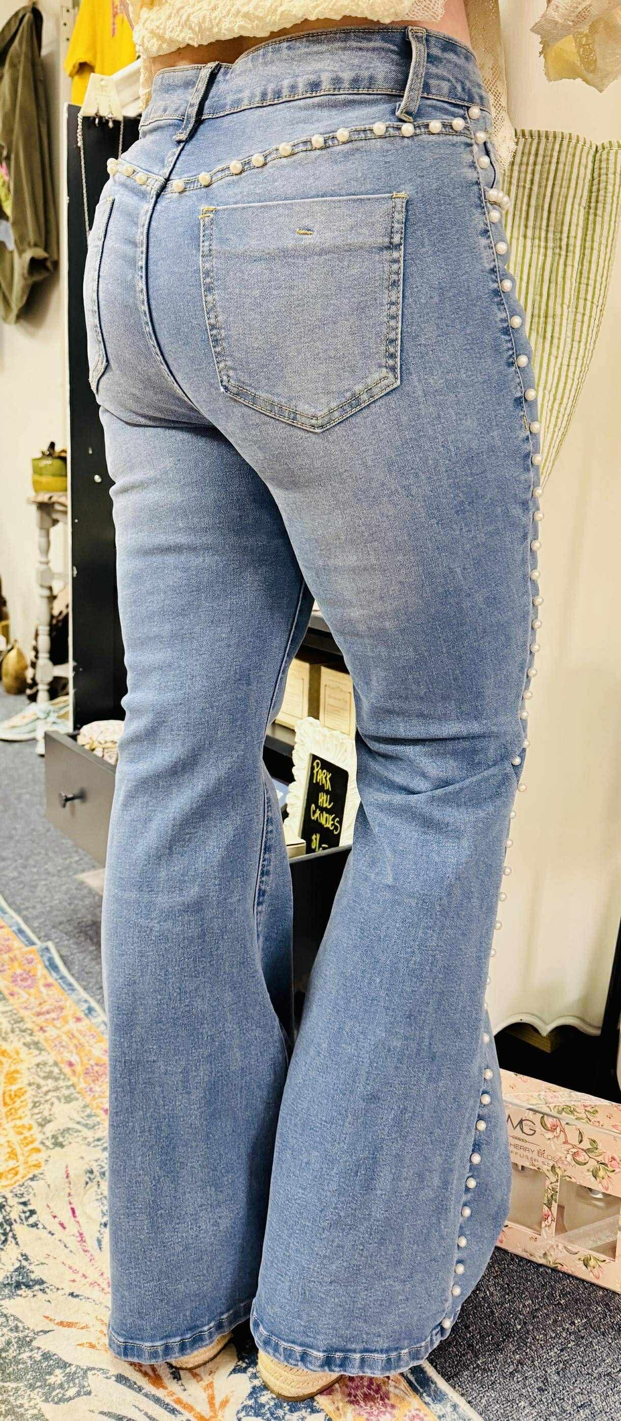Pearl Boot Cut Denim Jeans