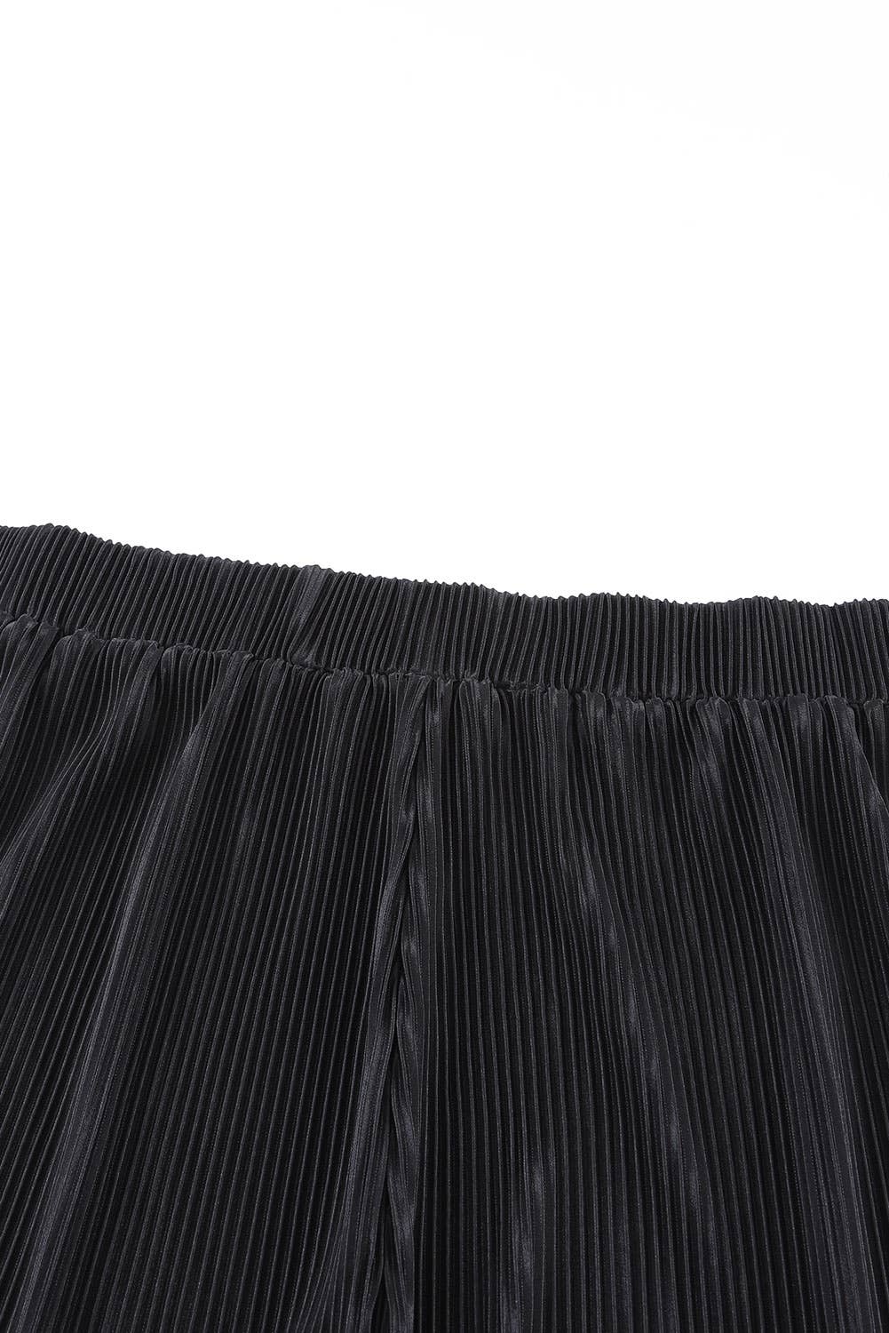 Pleated Shirt and High Waist Shorts Lounge Set