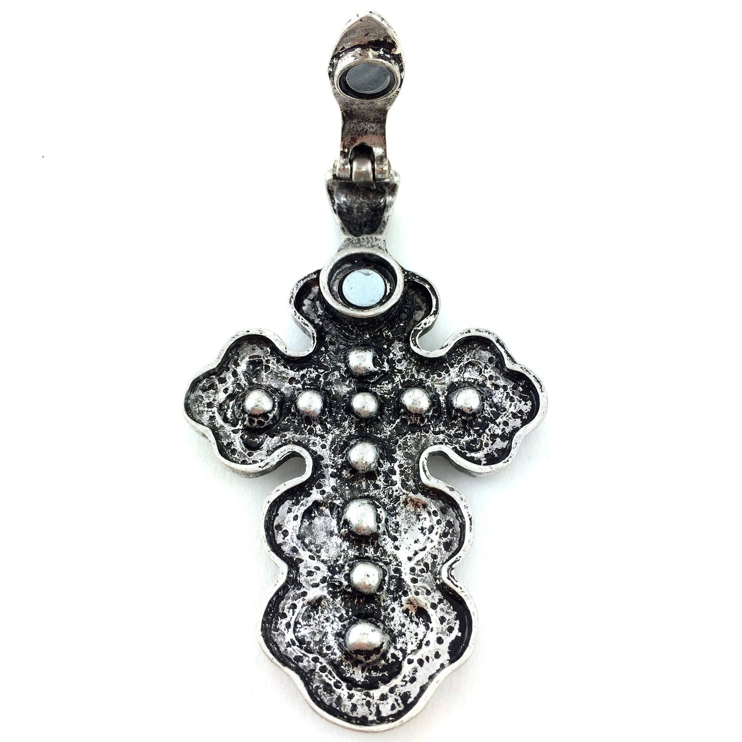 Western Cross Rhinestone Magnetic Pendant
