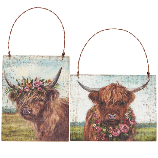 Floral Highland Ornament Set