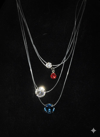 Swarovsk glitter cord necklaces BIG