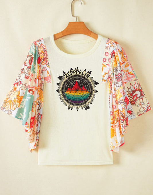 Patchwork Led Zeppelin blouse