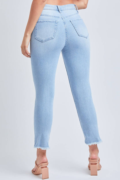 Junior Hybrid Dream High-Rise Slim Straight Jean with Frayed