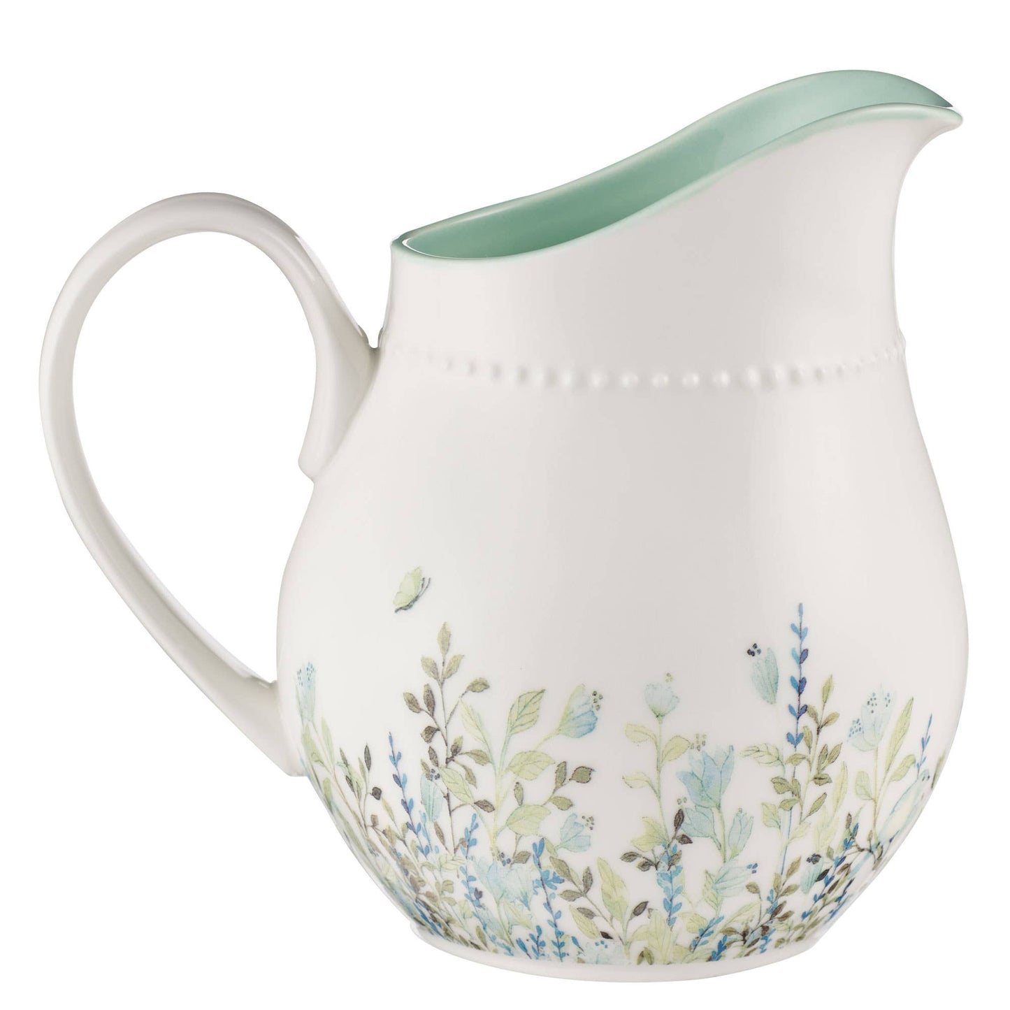 Pitcher Teal Faith Hope Love Floral