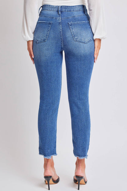 Junior Hybrid Dream High-Rise Slim Straight Jean with Frayed