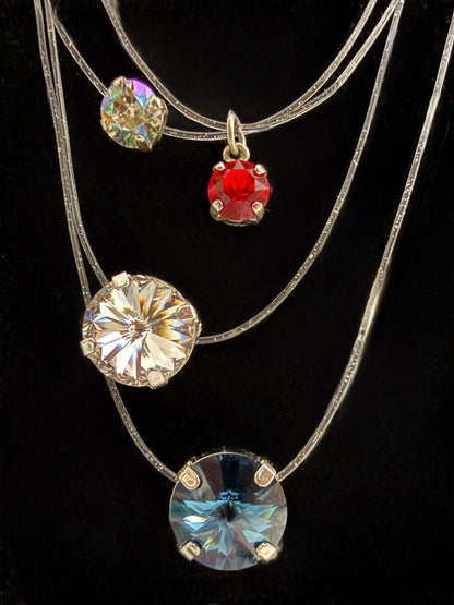 Swarovsk glitter cord necklaces BIG