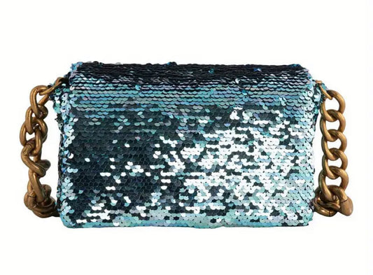 Sequin shoulder purse
