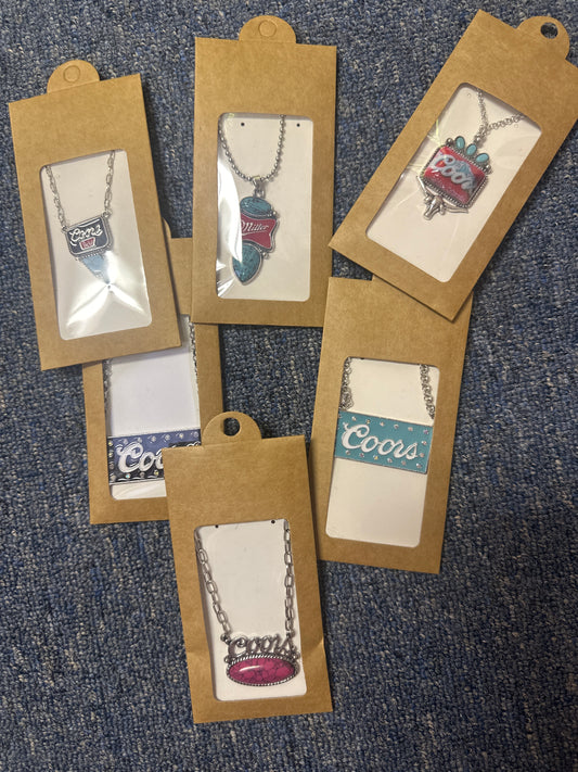 Beer lable necklces
