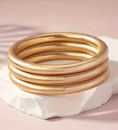 Brushed bracelet stacked