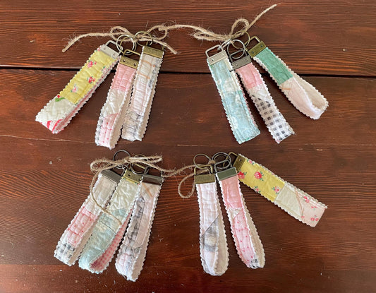 Quilted keychains