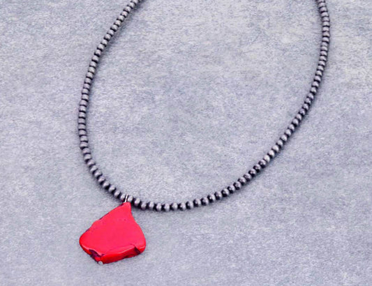 Red turquoise necklace