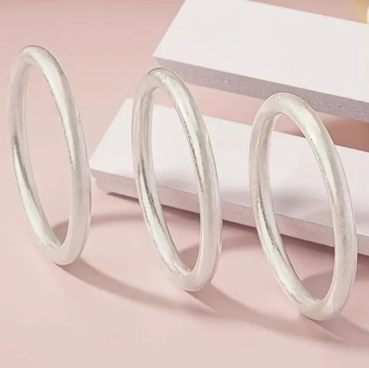 Brushed bracelet stacked