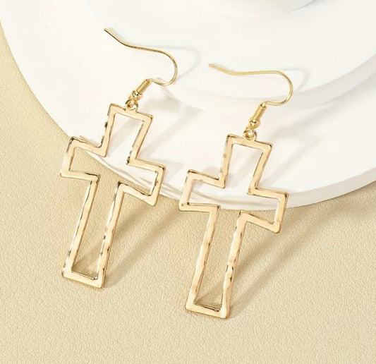 Hollow Cross earrings