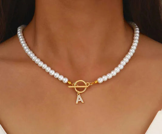 initial pearl necklace ingold