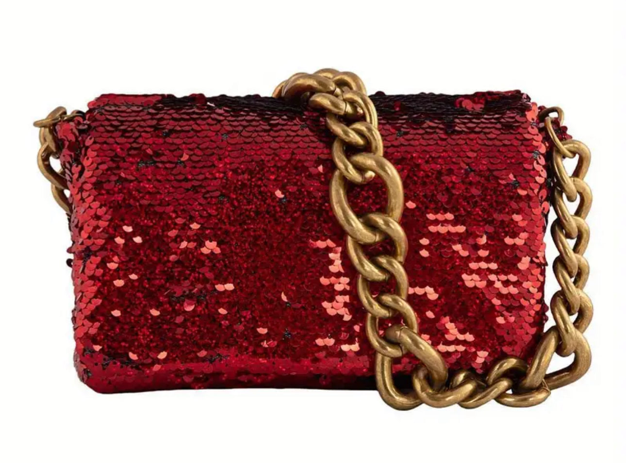 Sequin shoulder purse