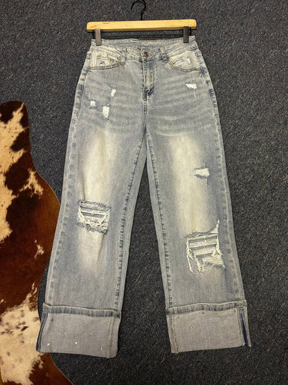Rhinestone denim