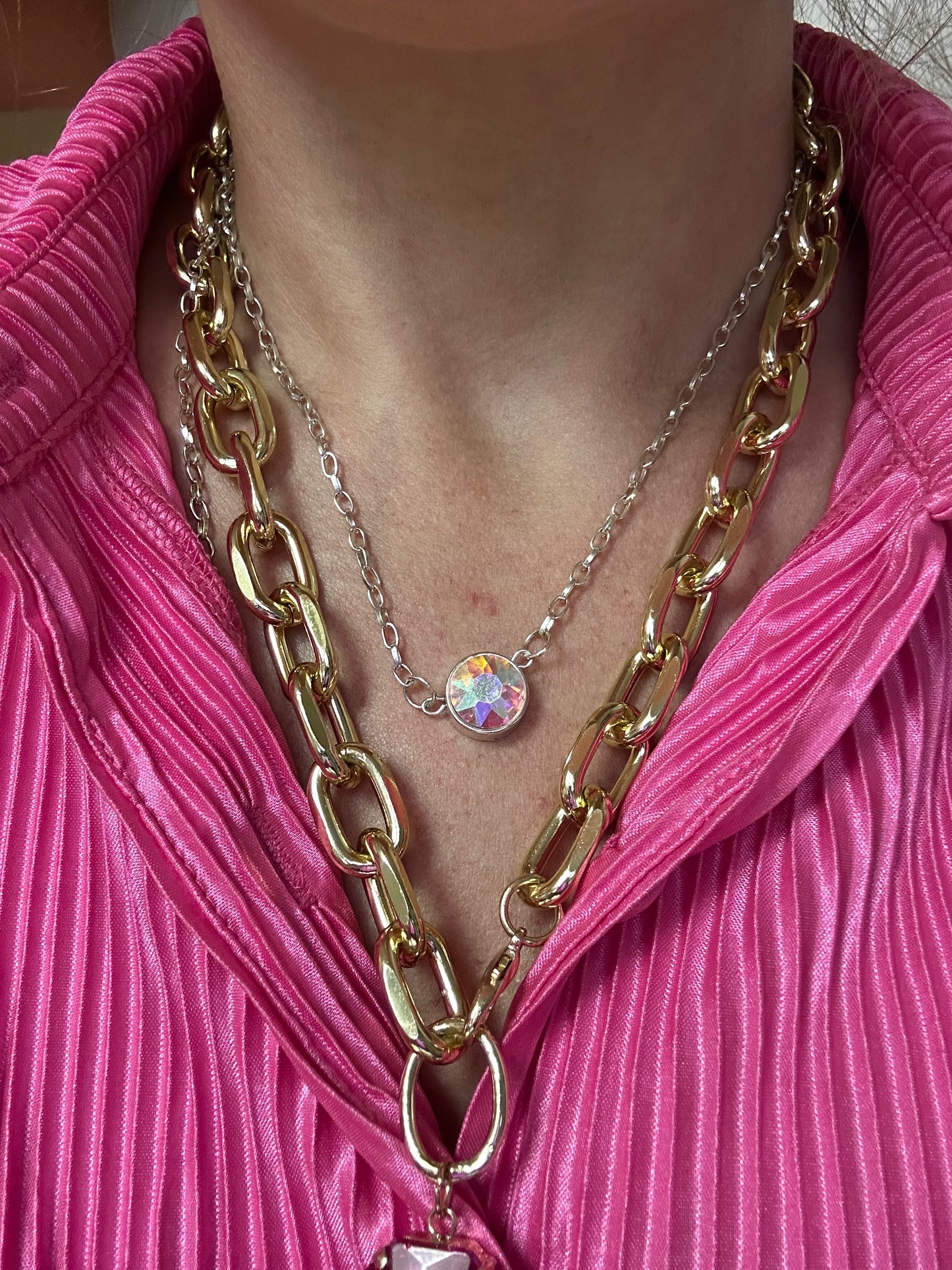 Ab rhinestone necklace!