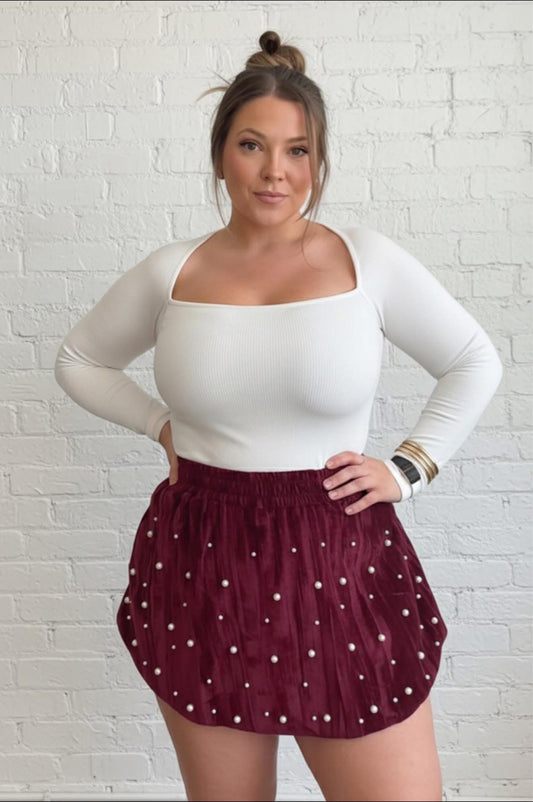 Holiday Square neck top