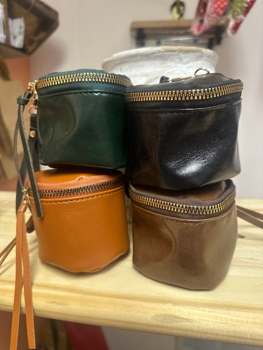 Leather wristlet