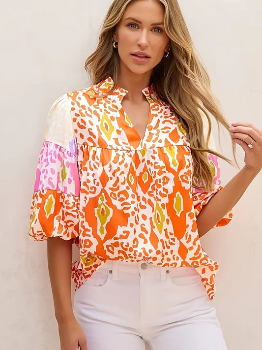 Summer v neck blouse