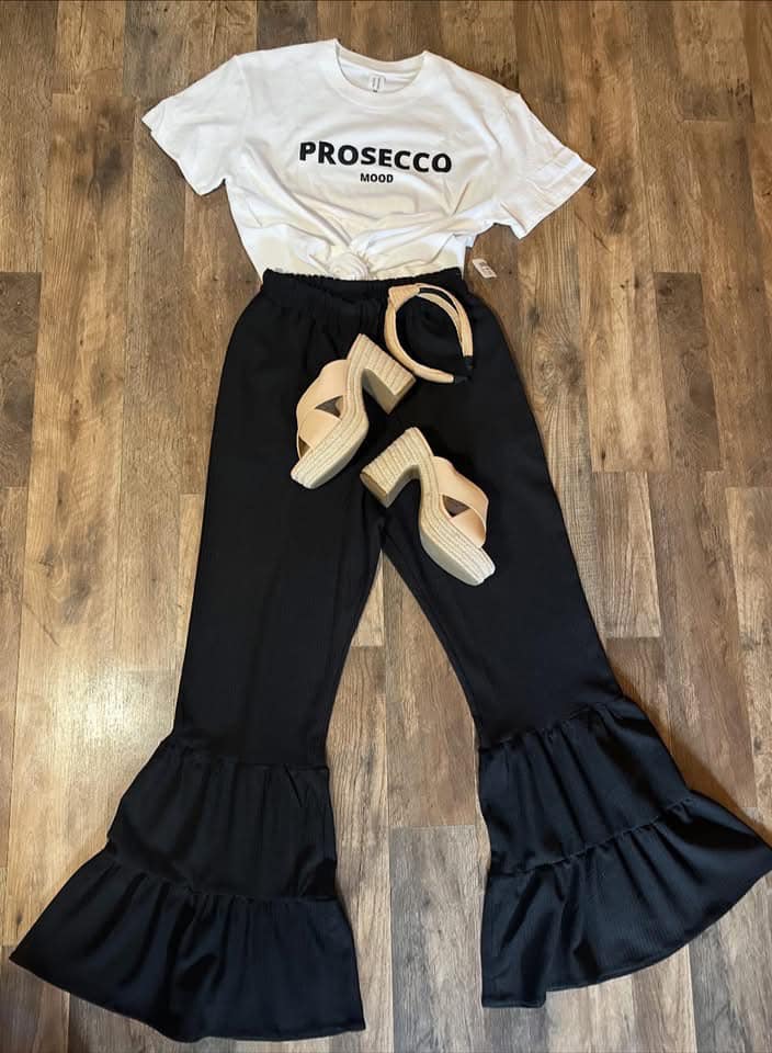 Ruffle hem pants