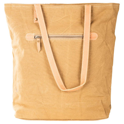 Black and White Shoulder Bag With Leather Pocket