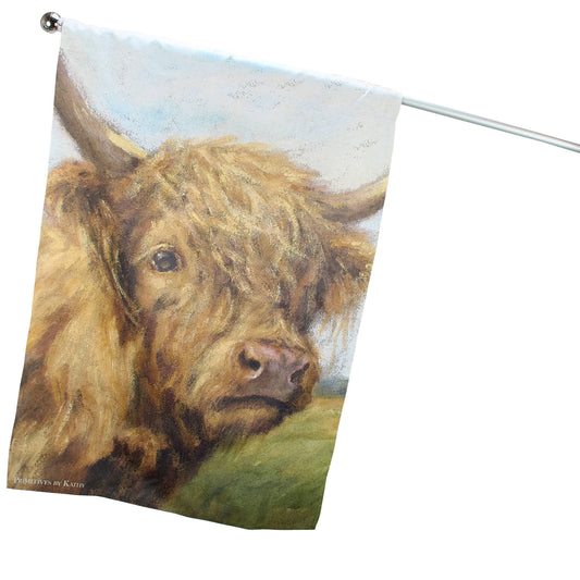 Highland Cow House Flag